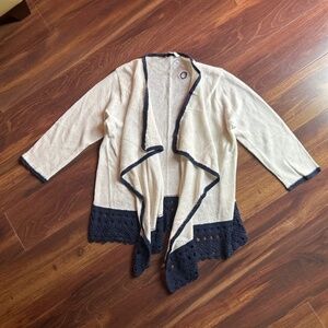 NWOT LIZ CLAIBORNE Knit Open Cardigan size Medium